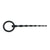 4.7" Black Ribbed  Rod