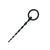 4.7" Black Ribbed  Rod