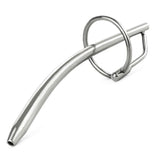 Dip It Low 5" Steel Bend Penis Plug With Rings
