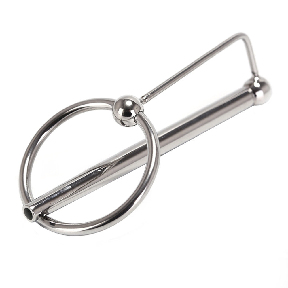 Penis Plug - Stainless Steel - with Hook